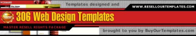 Thumbnail 306 Web Design Templates - Master Resell Rights