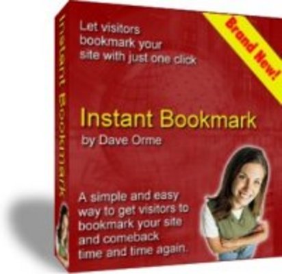 Product picture Instant Bookmark: Encourage visitors to bookmark sites (MRR)