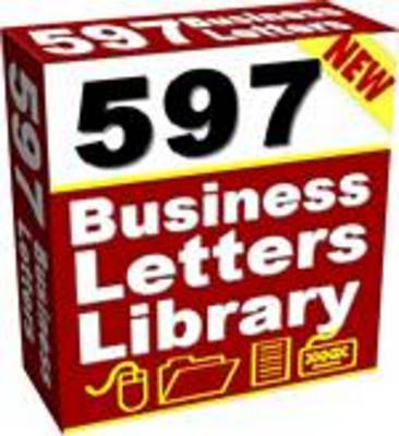 Product picture 597 Business Letters Library - Master Resell Rights