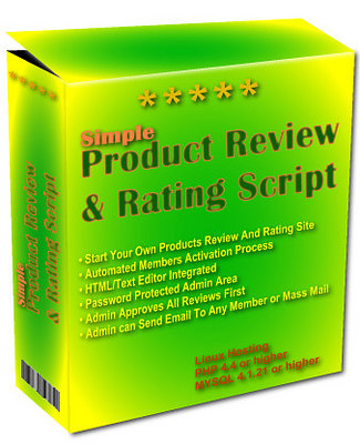 Product picture Simple Product Review & Rating Site Php Script (MRR)