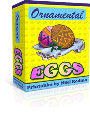Product picture Ornamental Eggs Printable Coloring and Crafts Pages (MRR)