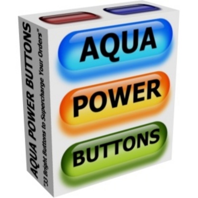 Product picture Aqua Power Buttons Graphics Pack with PLR