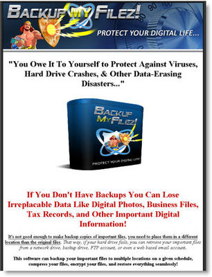 Product picture Backup My Filez: Stop Viruses, Crashes, & Data-Erasing (MRR)